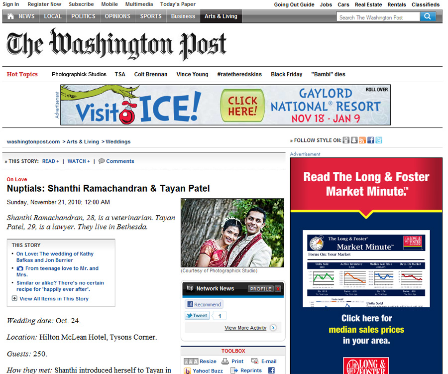 , Shanthi and Tayan featured in The Washington Post!