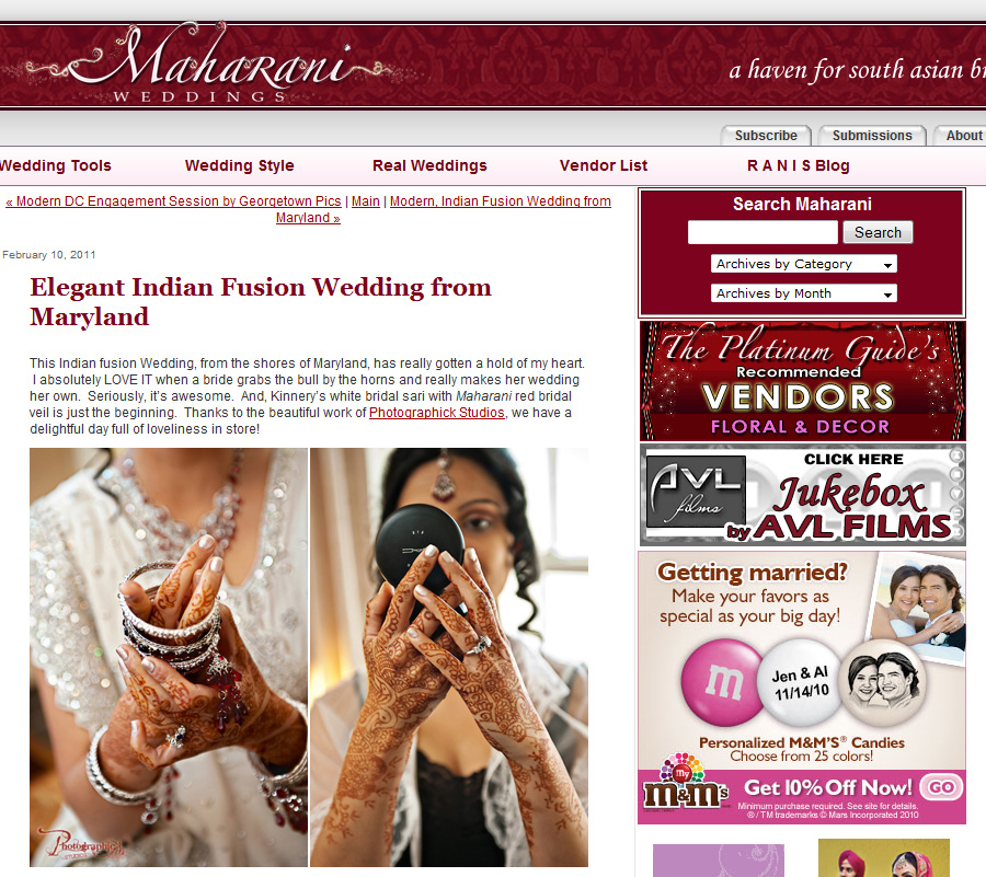 , Featured in Maharani Weddings!