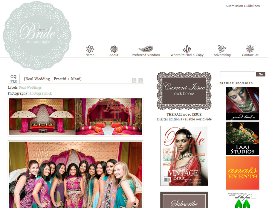 , Published on South Asian Bride Magazine