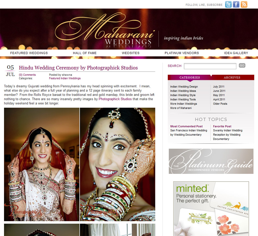 , Published on Maharani Weddings! Meera and Rupen&#8217;s Hershey PA Wedding!