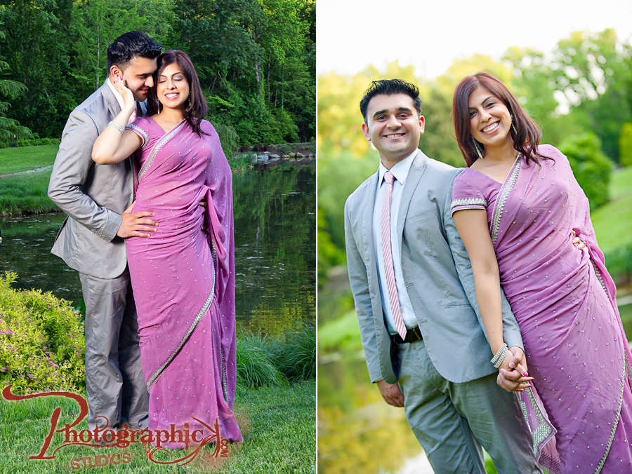 , Brookside Gardens Engagement Session of Leena and Anand