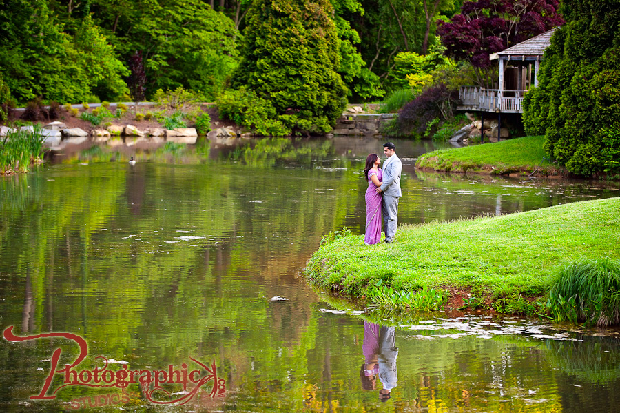 , Brookside Gardens Engagement Session of Leena and Anand