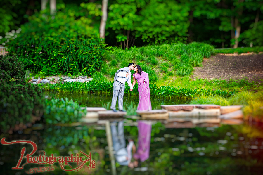 , Brookside Gardens Engagement Session of Leena and Anand