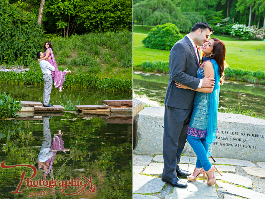 , Brookside Gardens Engagement Session of Leena and Anand