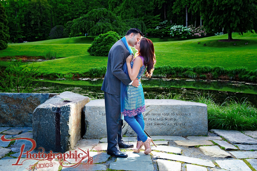 , Brookside Gardens Engagement Session of Leena and Anand