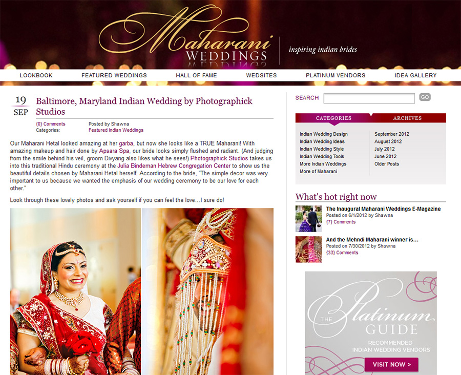 , Hetal and Divyangs wedding Published on Maharani Weddings!