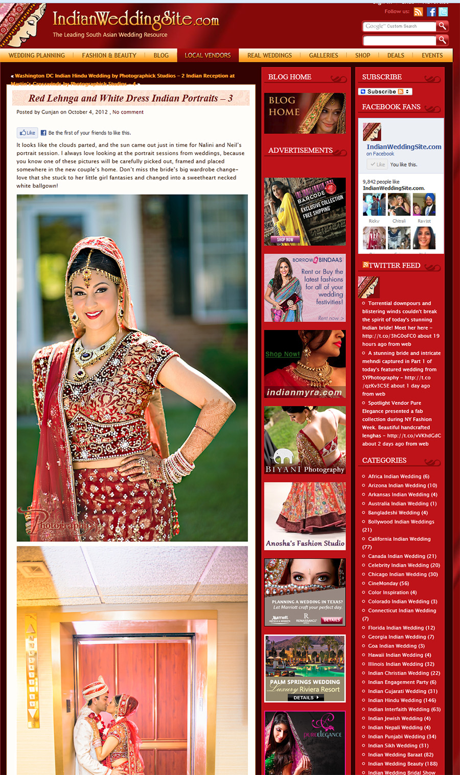 , Published Wedding on IndianWeddingSite.com!