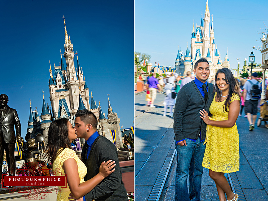 Disney World Engagement Session, Disney World Engagement Session of Ayesha and Suresh