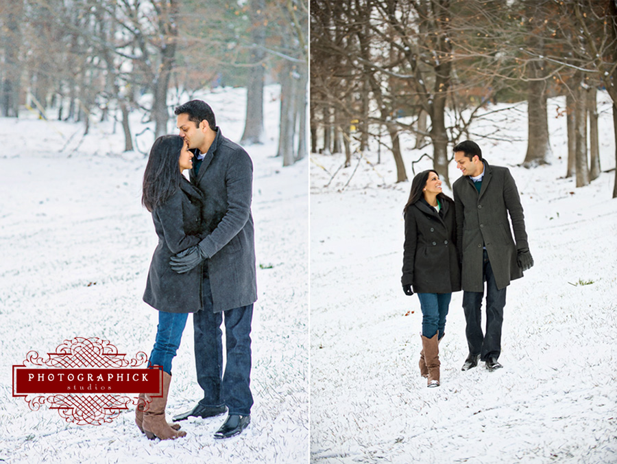 Engagement Session, Krupa and Ronak Winter Themed Engagement Session