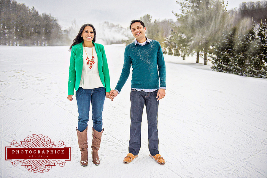 Engagement Session, Krupa and Ronak Winter Themed Engagement Session