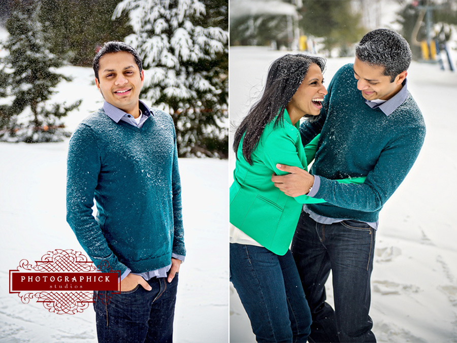 Engagement Session, Krupa and Ronak Winter Themed Engagement Session