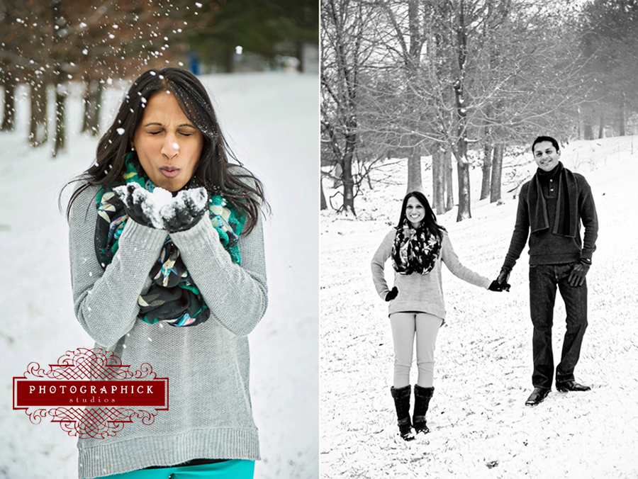 Engagement Session, Krupa and Ronak Winter Themed Engagement Session