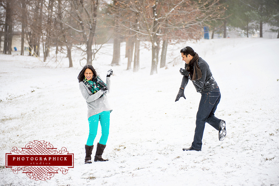 Engagement Session, Krupa and Ronak Winter Themed Engagement Session