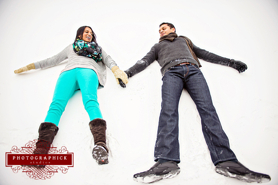 Engagement Session, Krupa and Ronak Winter Themed Engagement Session