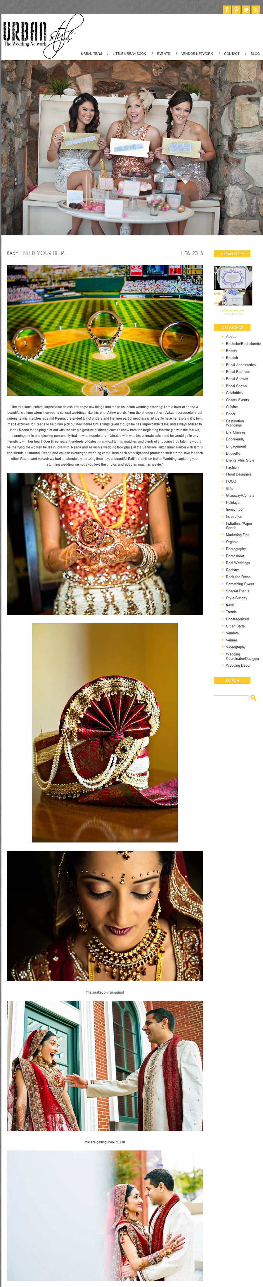 Baltimore Indian Wedding, Baltimore Indian Wedding Published On Urban Style!