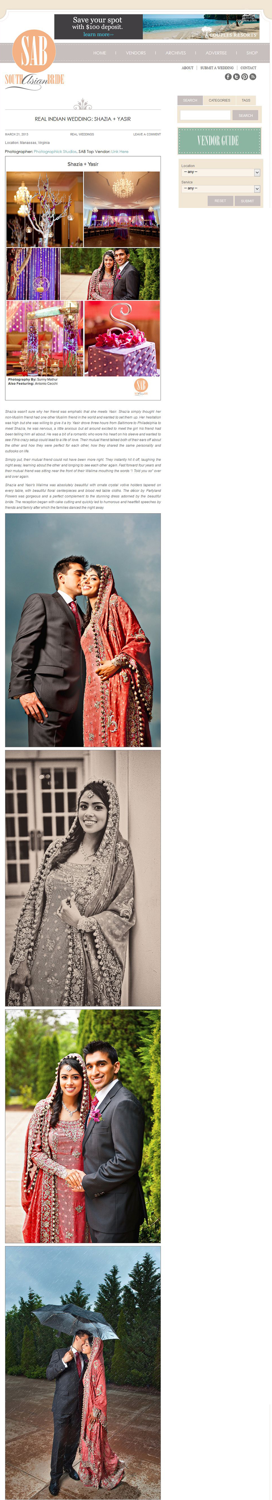 , Published in South Asian Bridal Magazine