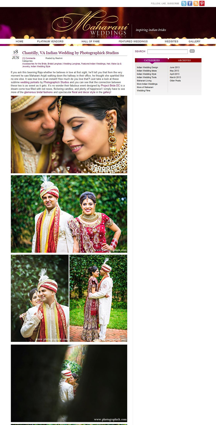 , Published on Maharani Weddings!