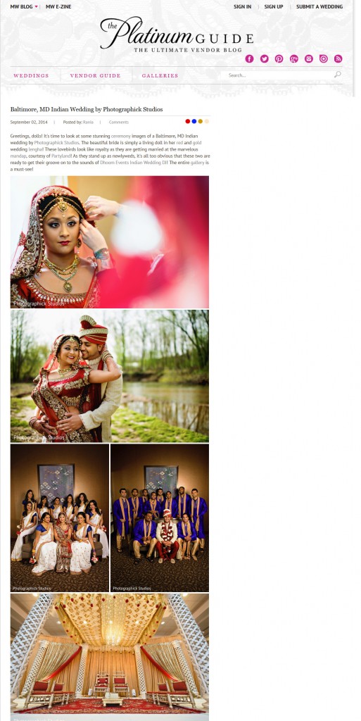 , Rita and Neil&#8217;s Wedding Published on Maharani Weddings!