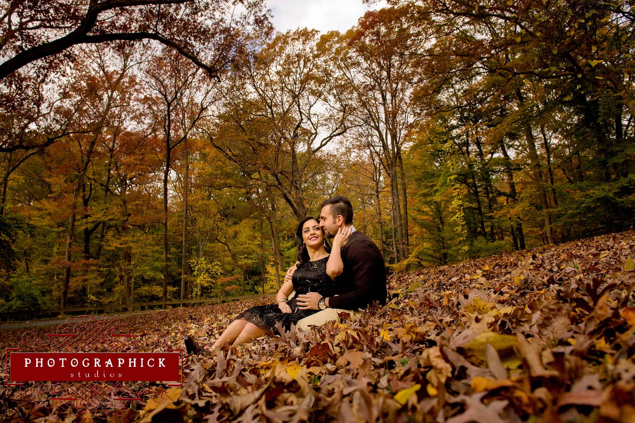 , Washington DC Fall Engagement Session of Ankur and Harnoor