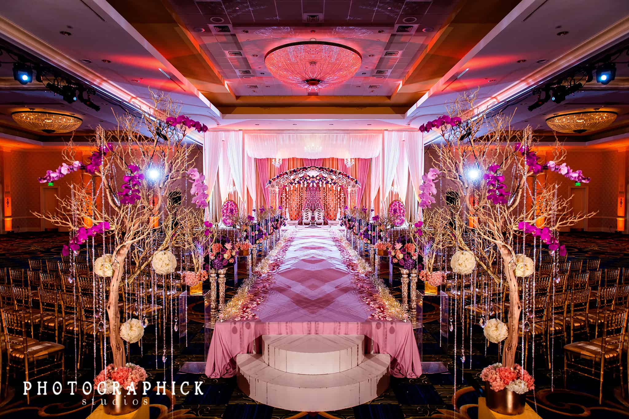 Baltimore Maryland Indian Wedding Decor by Lambiance at the Baltimore Marriott Waterfront Indian Wedding
